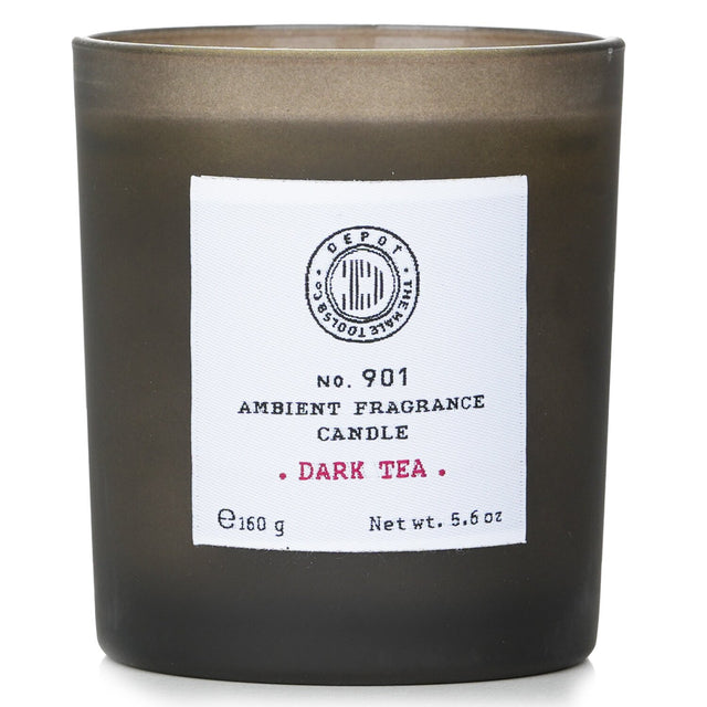 Elegant dark tea scented candle, 160g, hand-poured, eco-friendly, perfect for enhancing ambiance and relaxation.