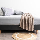 175 GSM Egyptian Cotton Flannelette Fitted & Pillow Case King Single Striped