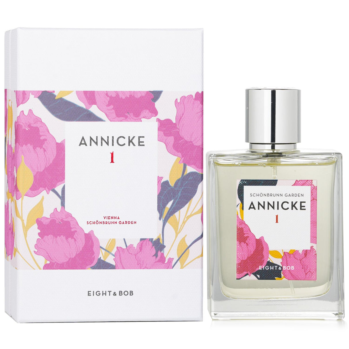 Elegant Eight & Bob Annicke 1 Eau De Parfum in a 100ml bottle, featuring fresh citrus, floral notes, perfect for any occasion.