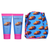 Pupa Breakfast Lovers Kit featuring croissant shower milk, body lotion, and stylish bag for a delightful morning pampering.