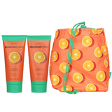Pupa Breakfast Lovers Kit 1 with orange shower milk, body lotion, and stylish purse for vibrant skincare and gifting.
