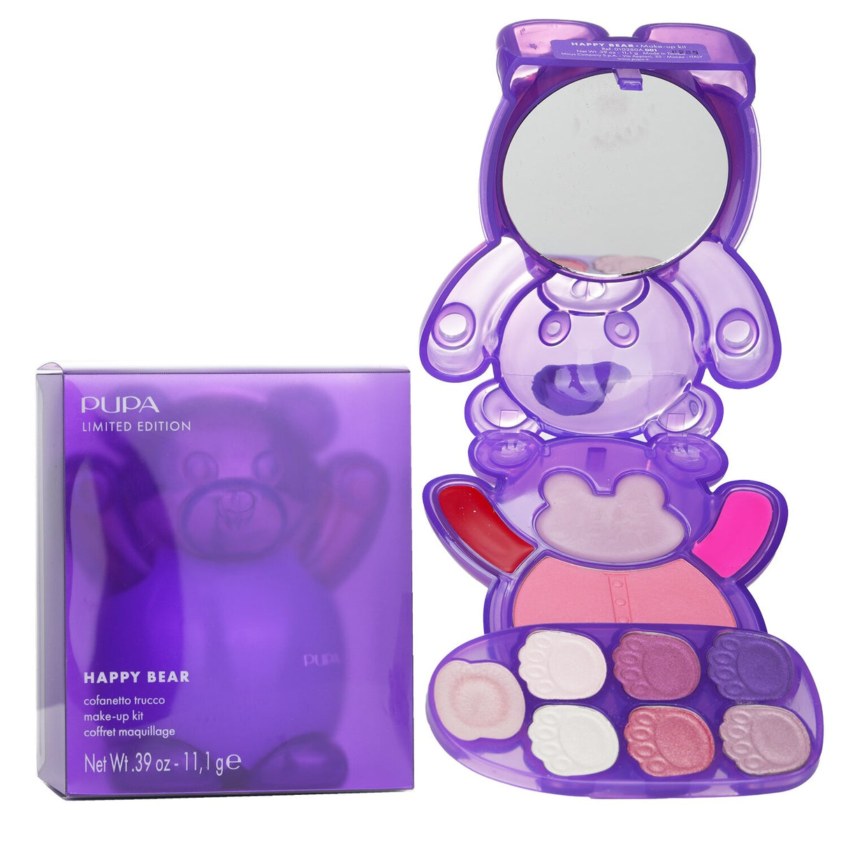 Pupa - Happy Bear Make Up Kit Limited Edition - # 001 Violet  - 11.1g/0.39oz