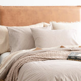 175 GSM Egyptian Cotton Flannelette Quilt Cover Set King Vintage Stripe