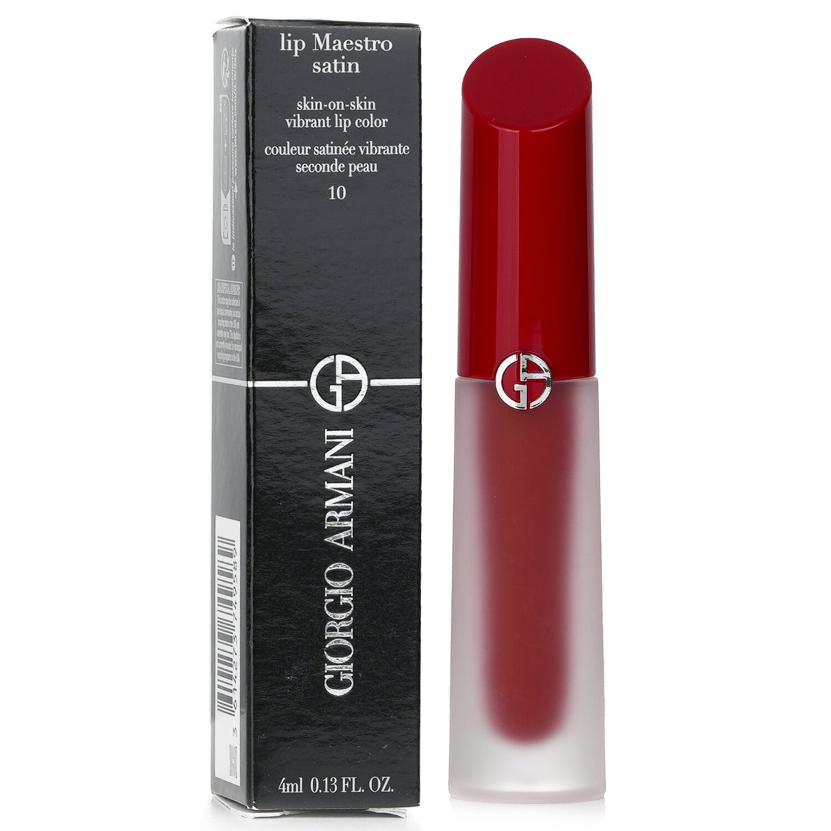 Giorgio Armani Lip Maestro #10 In Love, a vibrant lip color with matte finish, intense hydration, and luxurious formula.