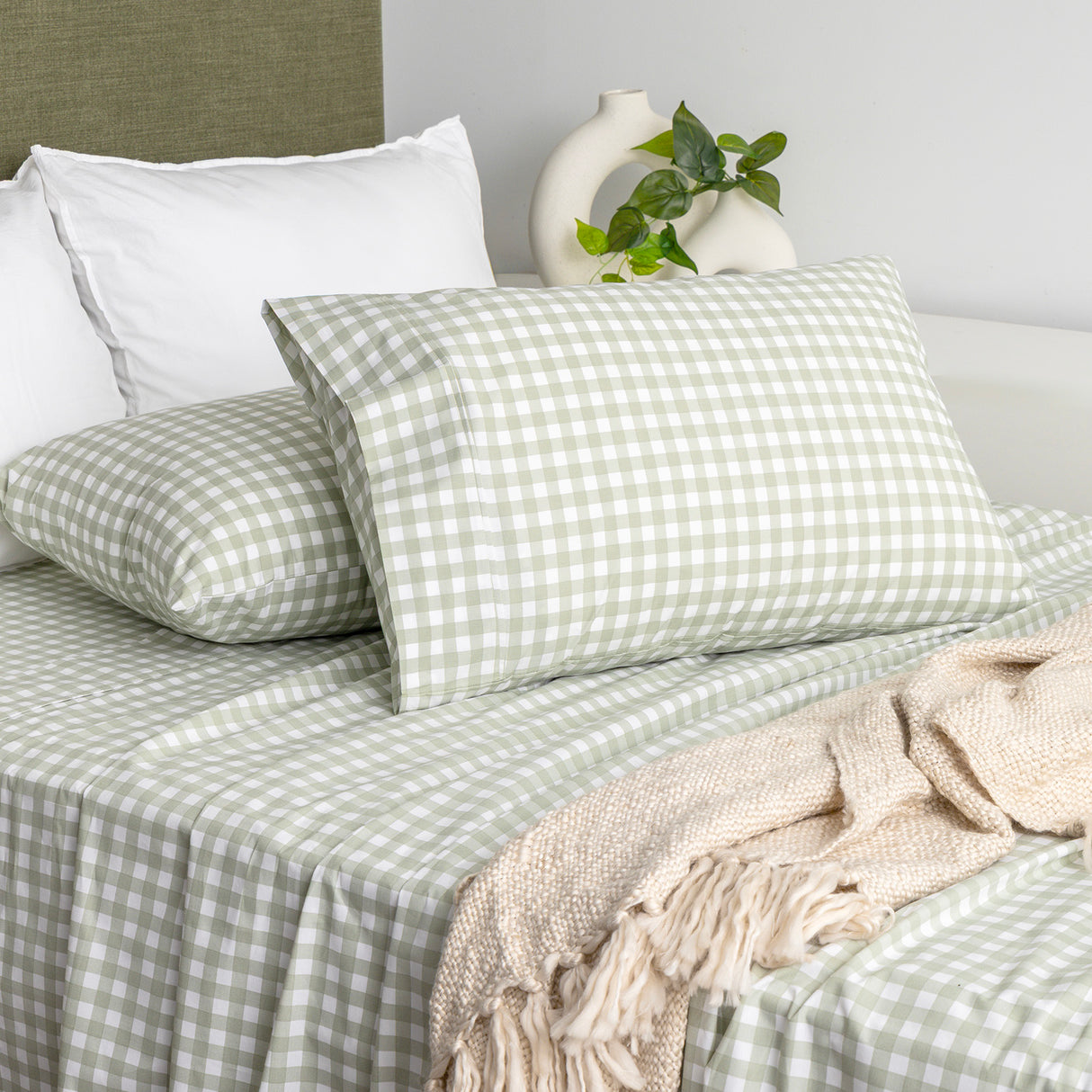 Renee Taylor Stewart Organic Cotton Patterned Sheet Set Long Single