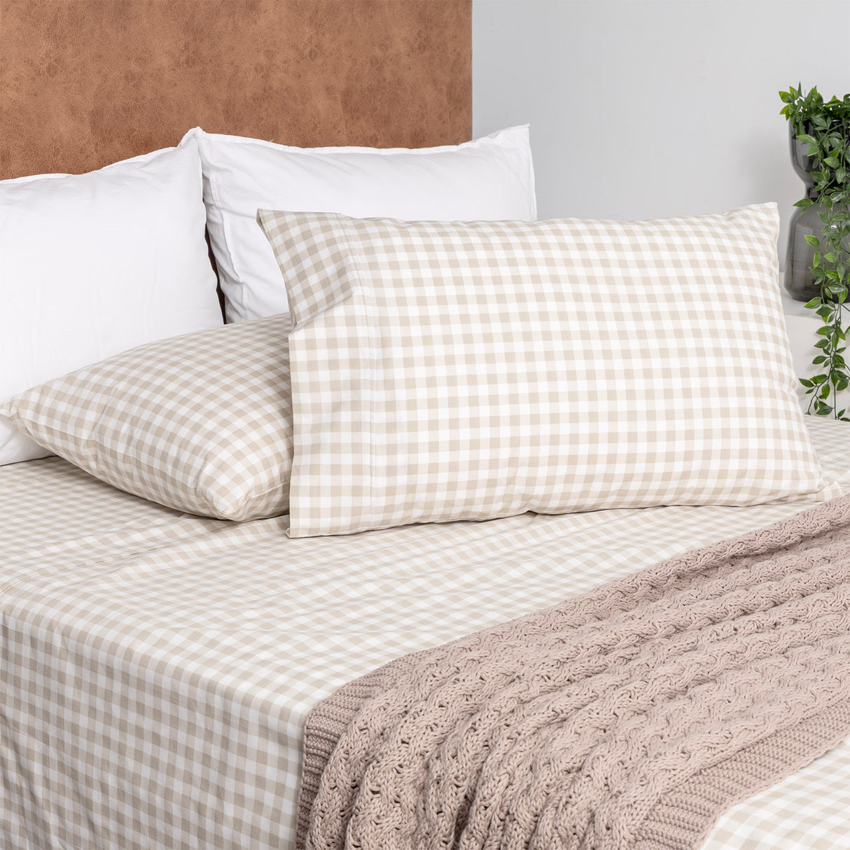 Renee Taylor Brooke Organic Cotton Patterned Sheet Set King Single