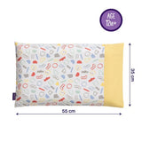 Clevafoam Toddler Pillow Case - Grey & Yellow - ClevaMama