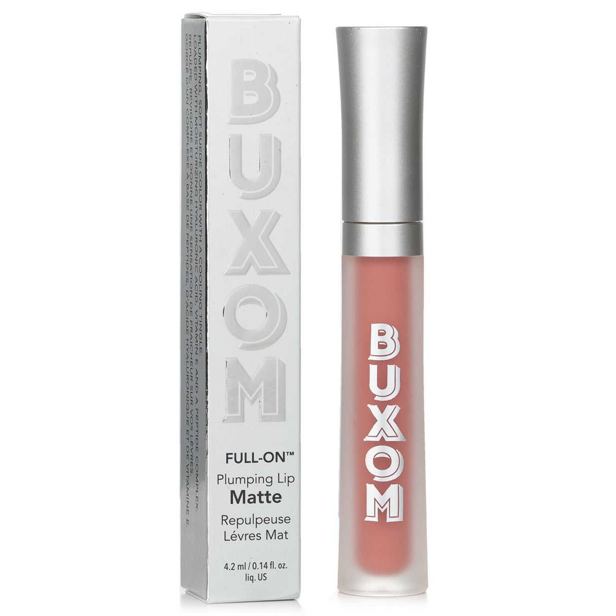 Buxom Full On Plumping Lip Matte in #Brunching, a hydrating, pigment-rich lipstick with a velvety matte finish.