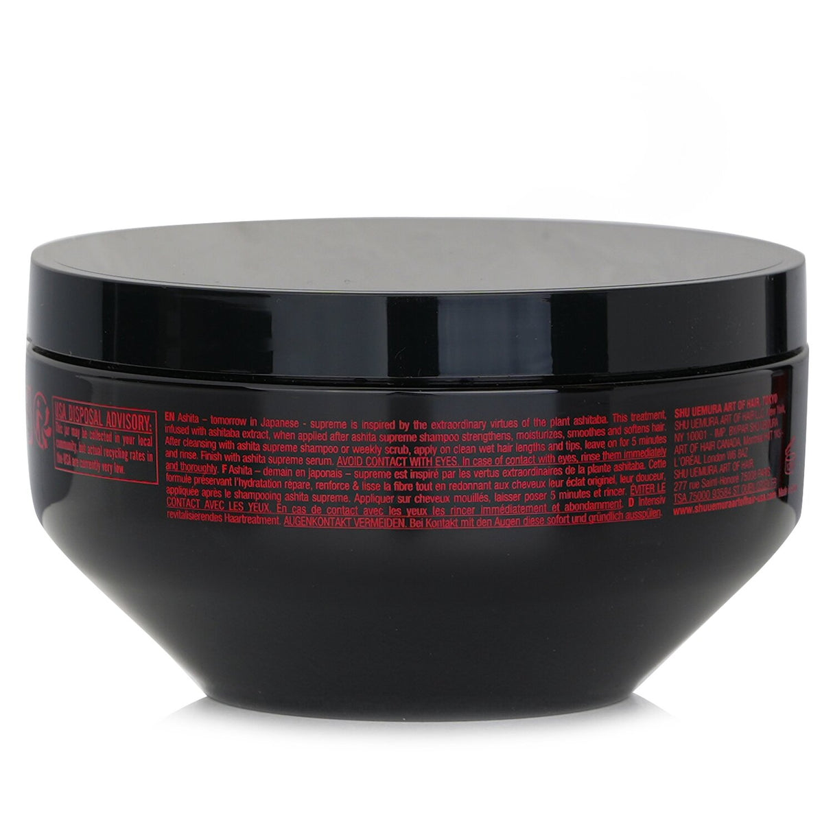 Luxurious 200ml Shu Uemura Ashita Supreme treatment revitalizes and hydrates dull hair with Japanese Ashitaba Extract.