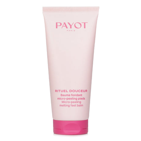 Luxurious micro-peeling foot balm with 10% urea for exfoliation, hydration, and softening, infused with a delicate fragrance.