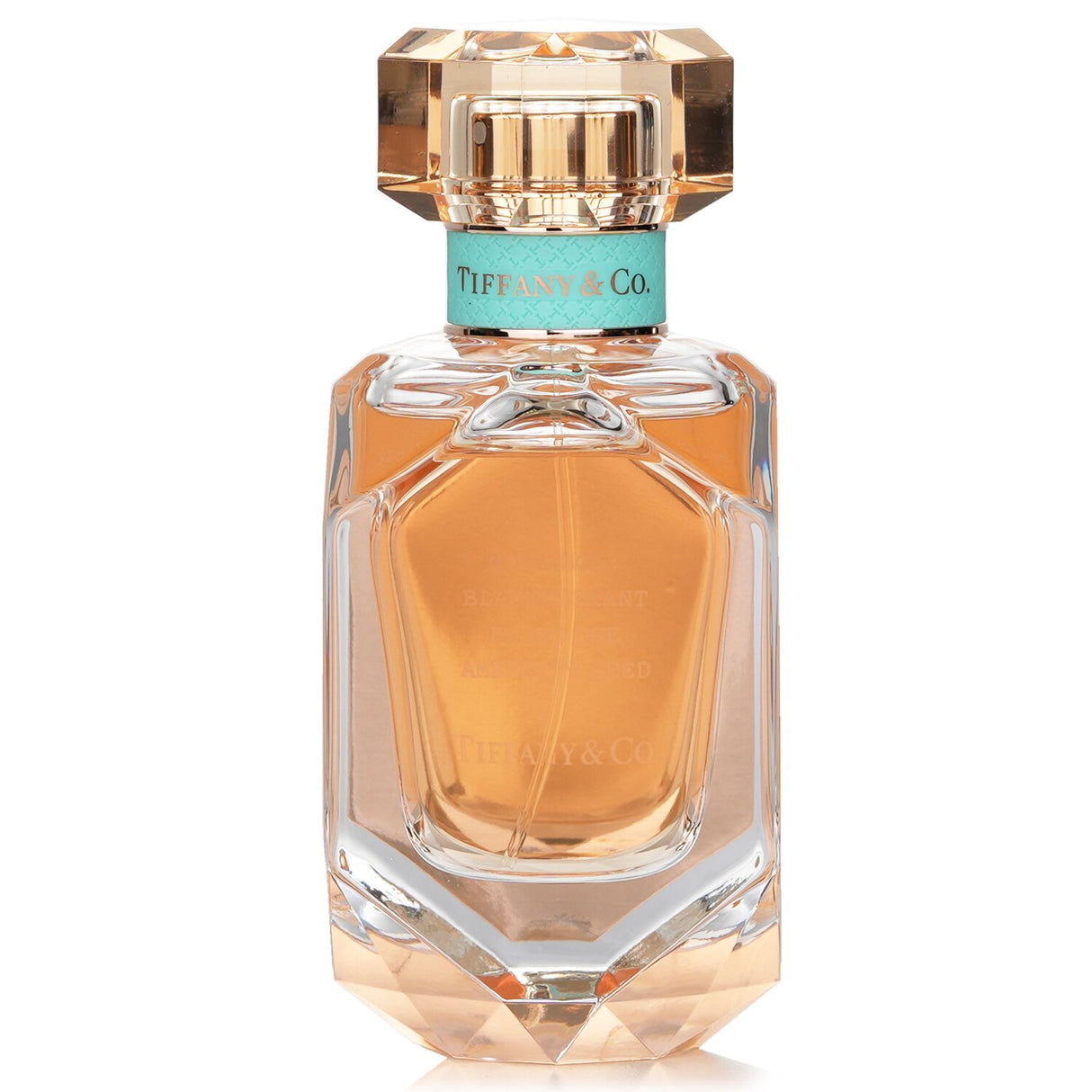 Tiffany & Co. Rose Gold Eau De Parfum in a 50ml bottle, featuring a floral scent with notes of pink pepper and rose.