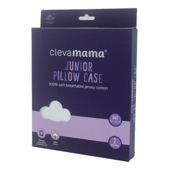 Jersey Cotton Junior Pillow Case 2pk - ClevaMama