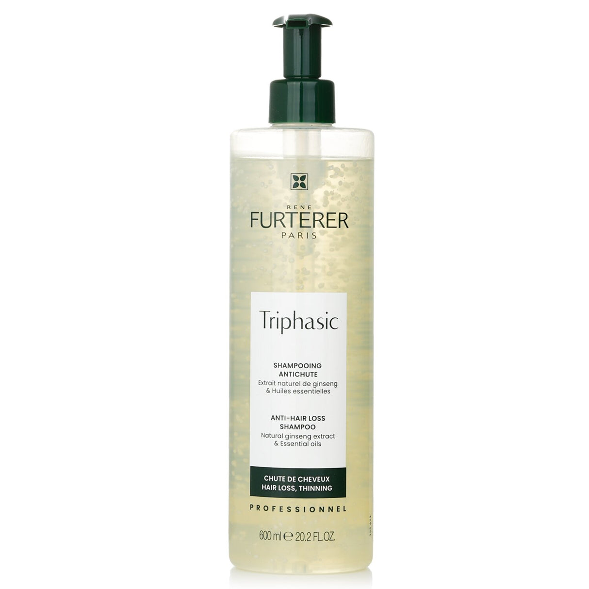 Rene Furterer Triphasic Anti Hair Loss Shampoo in 600ml, enriched with natural ingredients to combat hair loss and strengthen hair.