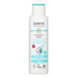 Lavera shampoo for dry hair, enriched with organic aloe vera and quinoa for intense moisture and gentle cleansing.