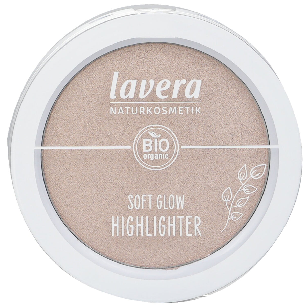 Vegan highlighter #02 Ethereal Light by Lavera, featuring a soft glow formula with organic almond oil for radiant skin.