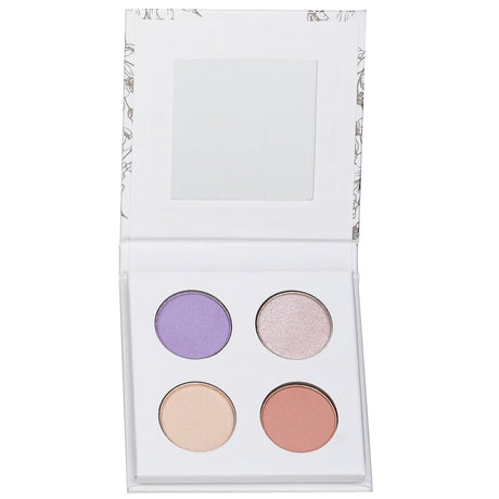 Lavera #01 Pure Pastels eyeshadow palette featuring four creamy shades enriched with organic almond oil and vitamin E.