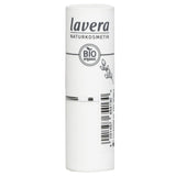 Lavera Comfort Matt Lipstick in #01 Cayenne, a vibrant red, offers intense color with nourishing shea and cocoa butter.