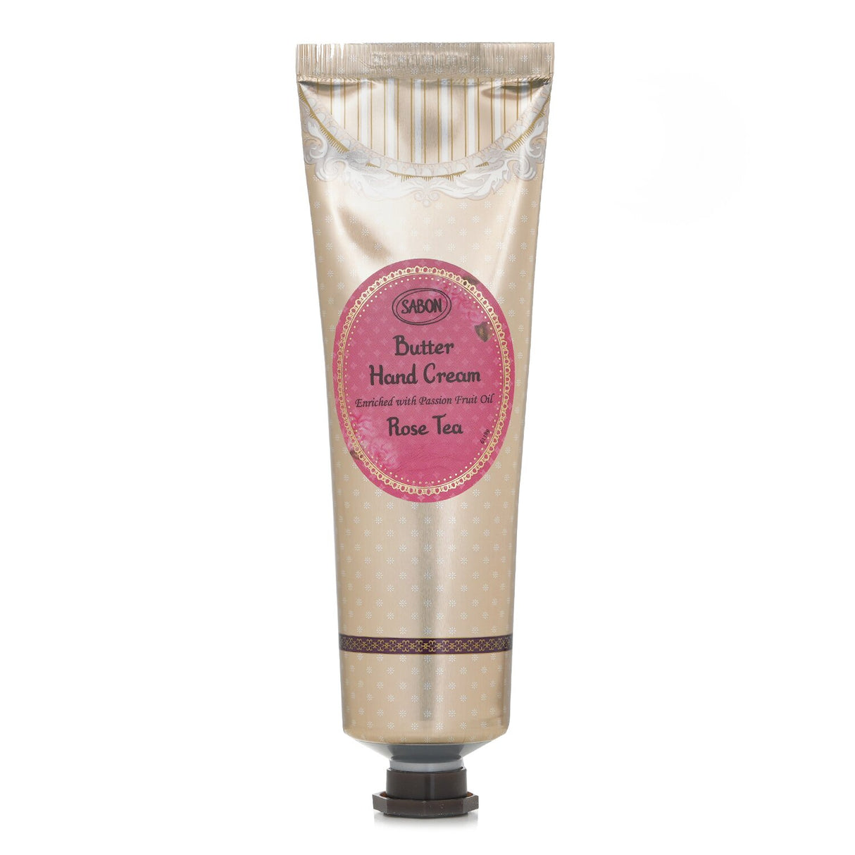 Luxurious Rose Tea hand cream with Shea Butter, Passion Fruit oil, and Aloe Vera for deep moisture and softness.