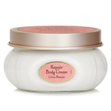 Luxurious Sabon Repair Body Cream in Citrus Blossom for deeply hydrated, soft skin; enriched with Shea Butter and uplifting citrus scent.
