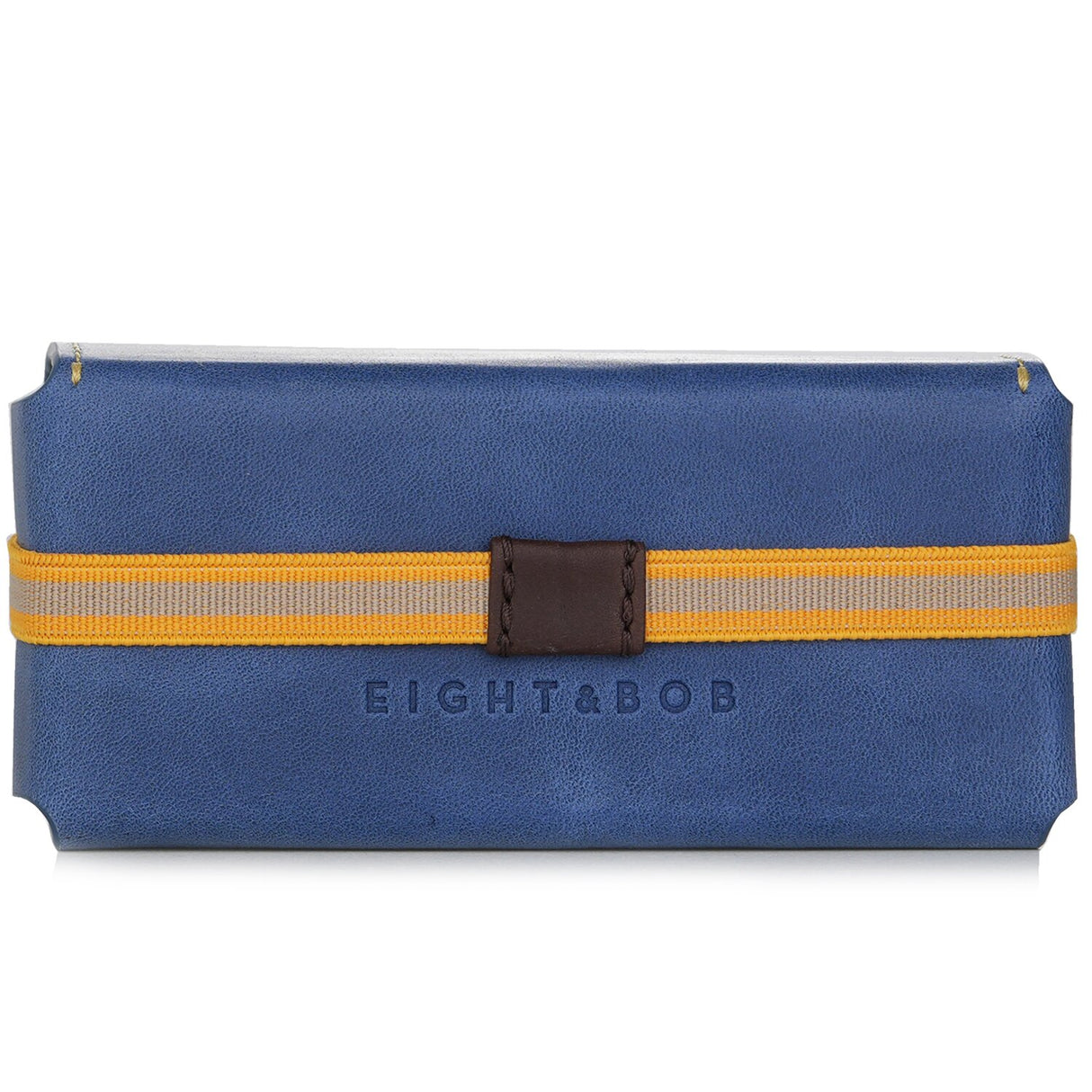 Navy Blue fragrance leather case for elegant protection of perfume, ideal for travel and everyday use.