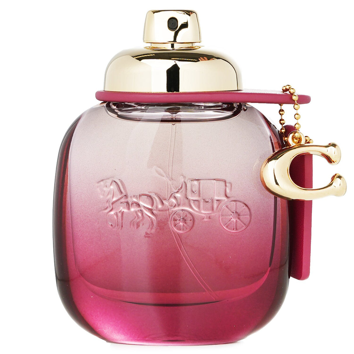 Bottle of Coach Wild Rose Eau De Parfum Spray 50ml, encapsulating blooming wild roses in a luxurious, feminine scent.