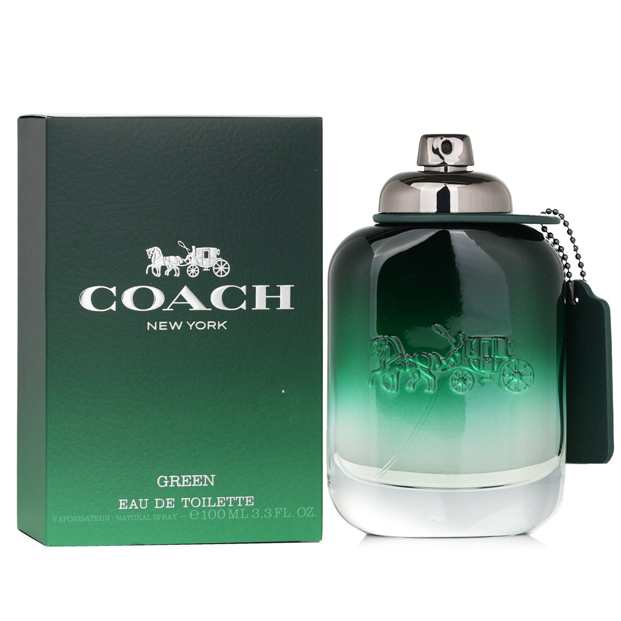 Vibrant Coach - Green Eau De Toilette Spray in a 100ml bottle, featuring fresh green and floral notes for confident women.