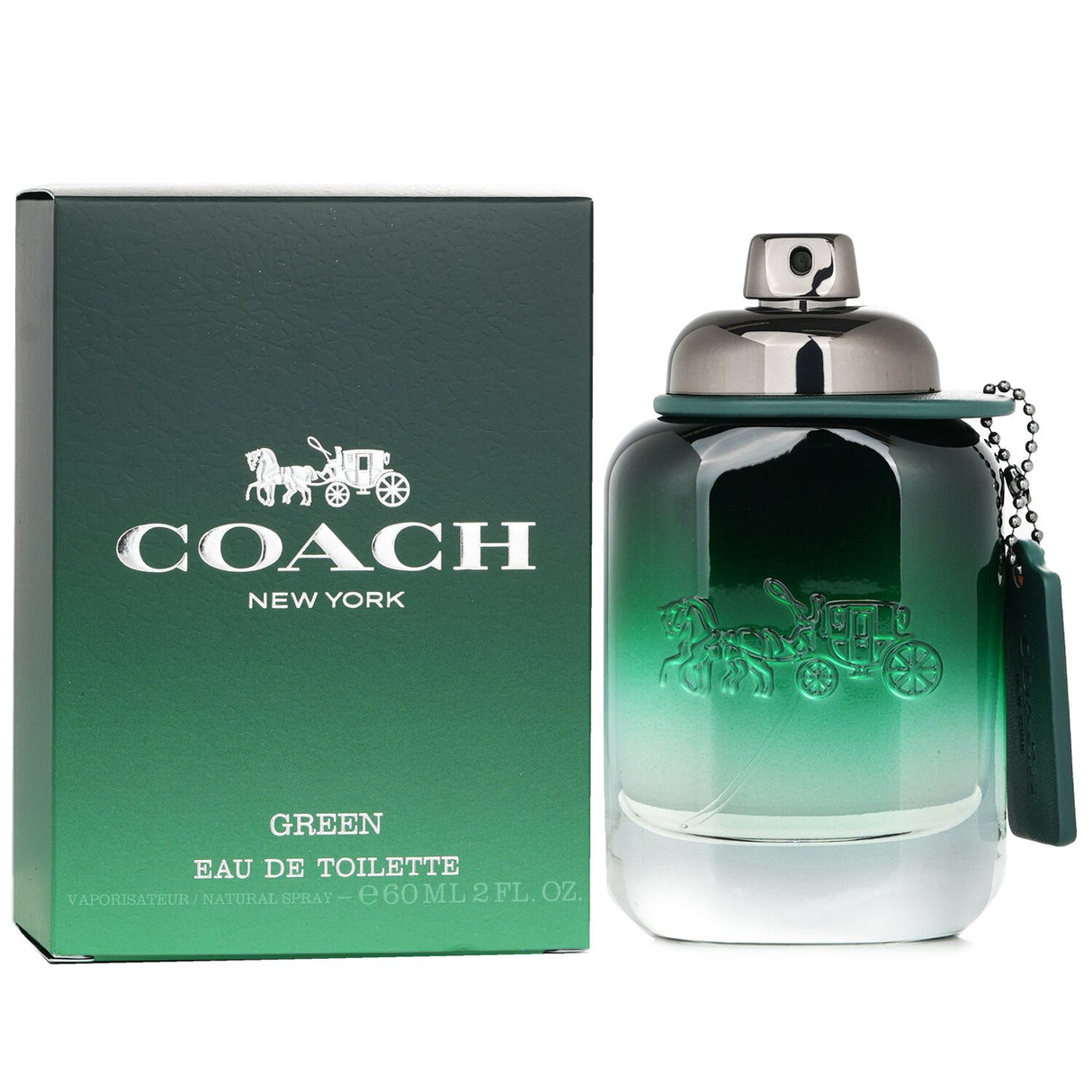 Fresh and sophisticated Coach - Green Eau De Toilette Spray 60ml, featuring invigorating verdant notes for a vibrant scent.