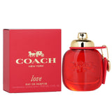 Coach Love Eau De Parfum Spray showcases a romantic blend of fruity and floral notes in a luxurious 50ml bottle.