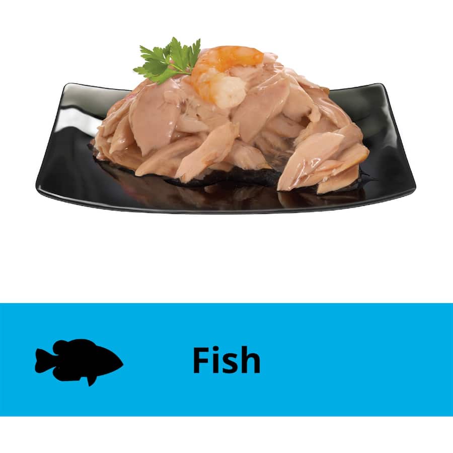 Dine Desire Wet Cat Food Tuna, Prawns In Seafood Sauce Tray 85g