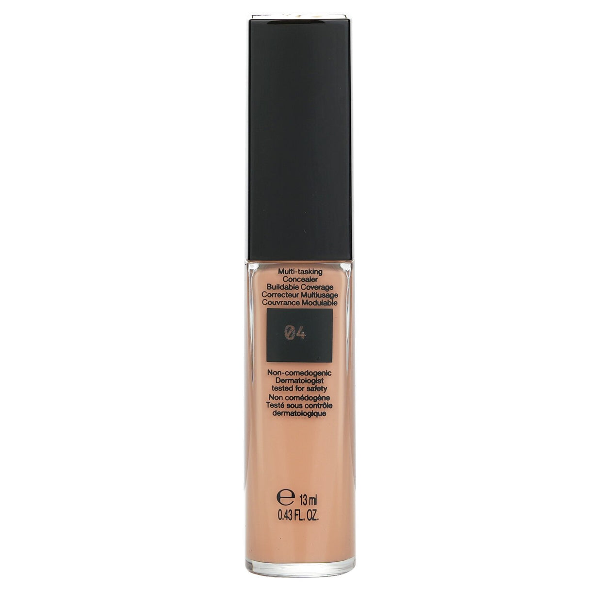 Lightweight, full coverage concealer in #04 Beige Nature, brightens under eyes, conceals imperfections, and ensures a flawless finish.