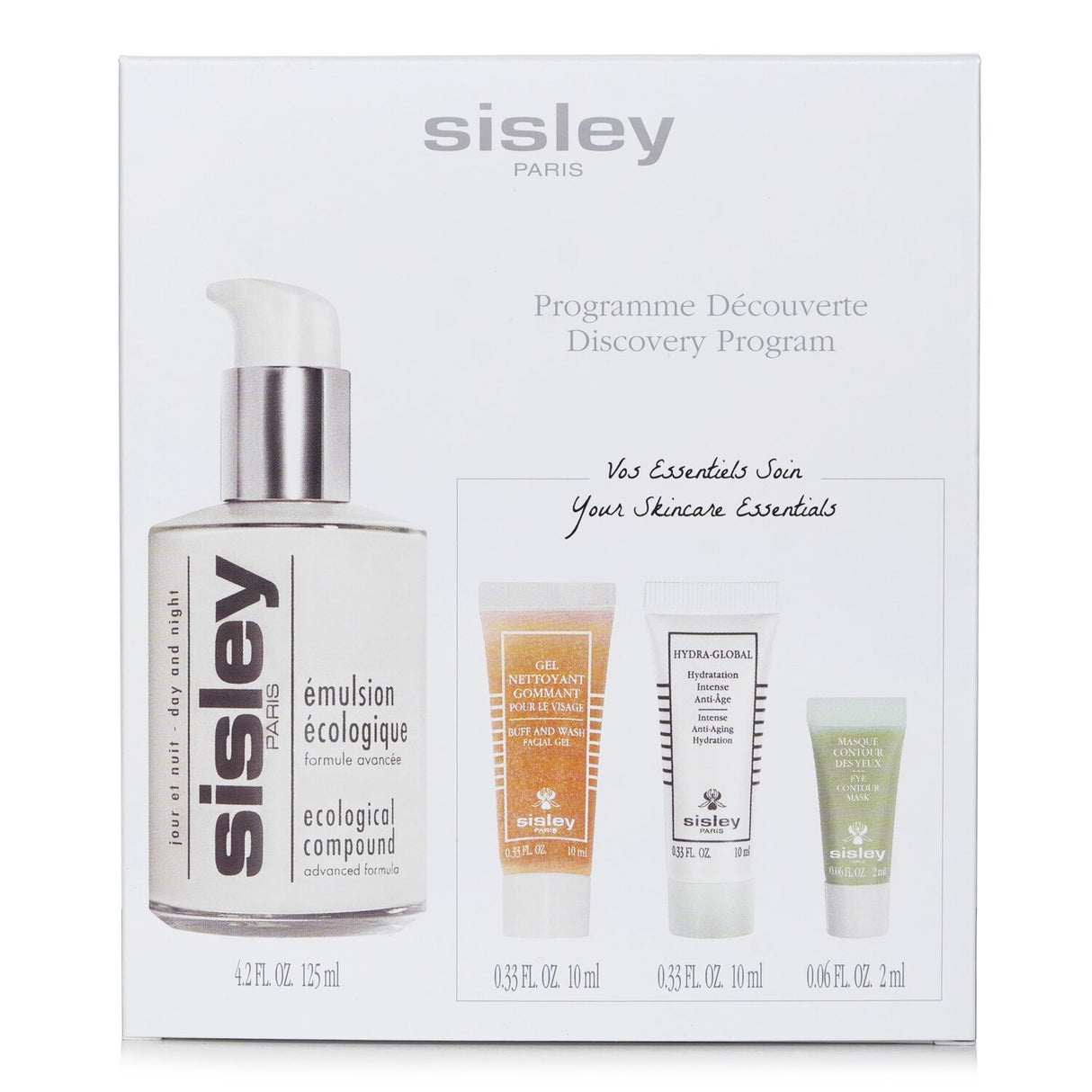 Sisley Ecological Compound Advanced Formula Set with four premium skincare products for hydration and anti-aging benefits.