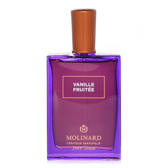 Molinard Vanille Fruitee Eau de Parfum Spray, 75ml, blends sweet vanilla with fruity notes for a luxurious, joyful scent.