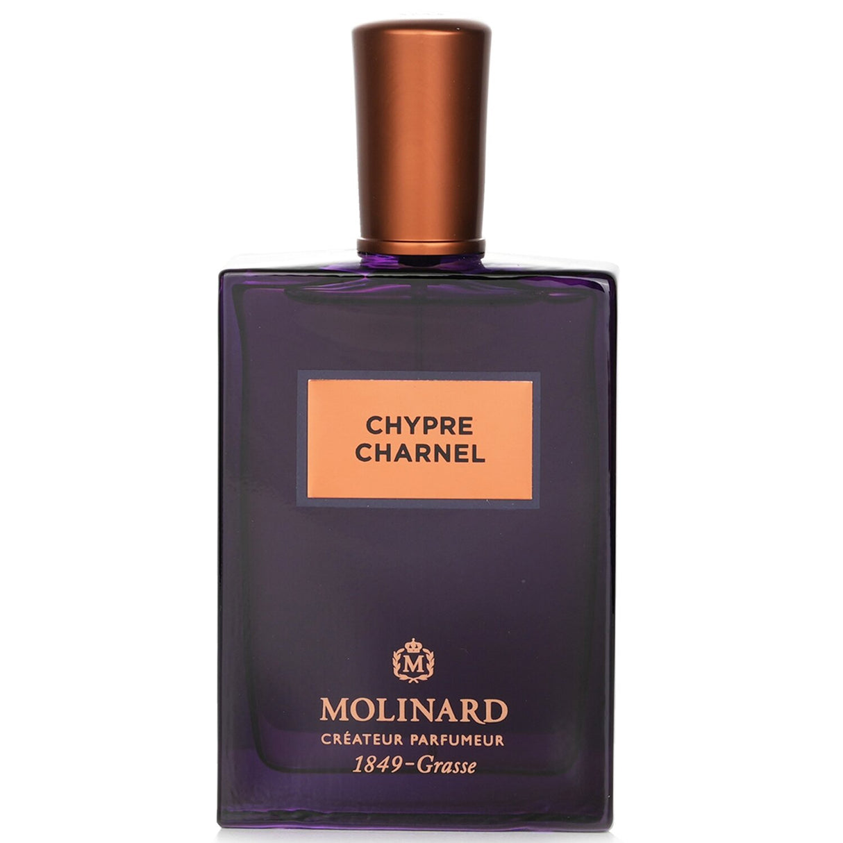 Molinard Chypre Charnel Eau De Parfum in a 75ml bottle, featuring elegant notes of citrus, floral, and earthy aromas.