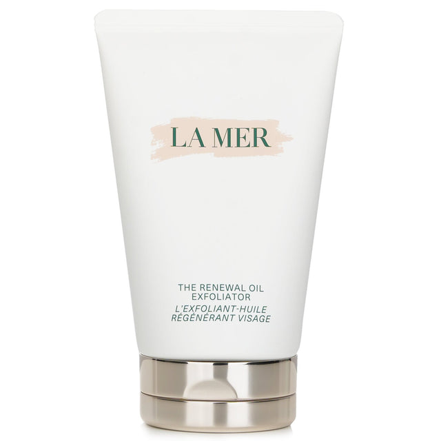 La Mer Renewal Oil Exfoliator, 100ml, features sugar crystals and sea salt for radiant, smooth skin and detoxified pores.