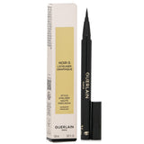 Guerlain Noir G high-precision eyeliner pen in #01 Black, waterproof, matte finish with a flexible tip for customizable lines.