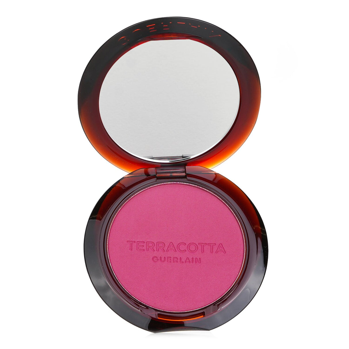 Guerlain Terracotta Blush in #04 Deep Pink, a lightweight blush with 90% natural ingredients for a radiant, sun-kissed glow.