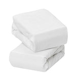 Jersey Cotton Fitted Sheets Bedside Crib 2pk - 83 X 46cm - ClevaMama
