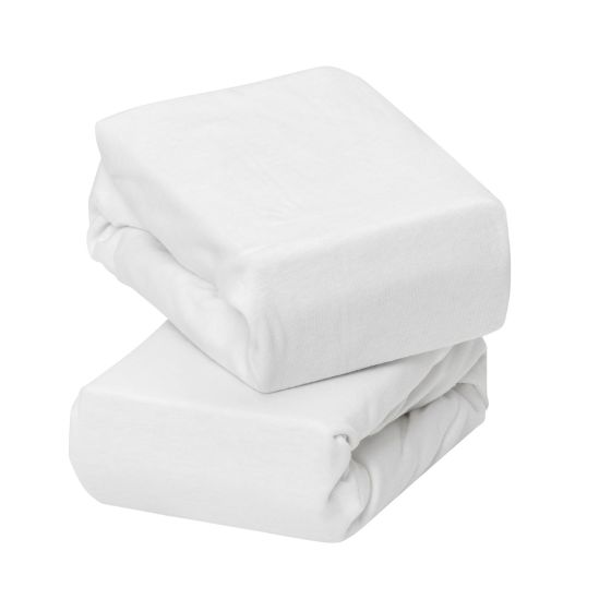 Jersey Cotton Fitted Sheets Travel Cot 2pk - 97 X 68cm - ClevaMama