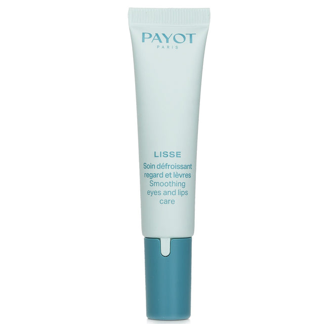 Payot Lisse smoothing care for eyes and lips; targets wrinkles, brightens, and revitalizes with herbal extracts and hyaluronic acids.