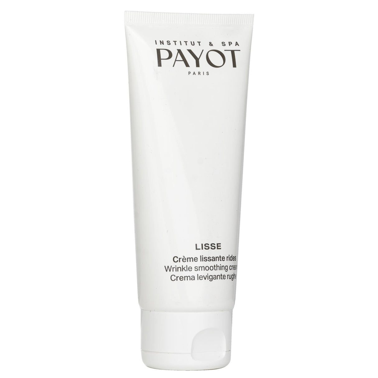 Payot Lisse Wrinkle Smoothing Cream in salon size, enriched with herbal extracts and hyaluronic acids for anti-aging benefits.