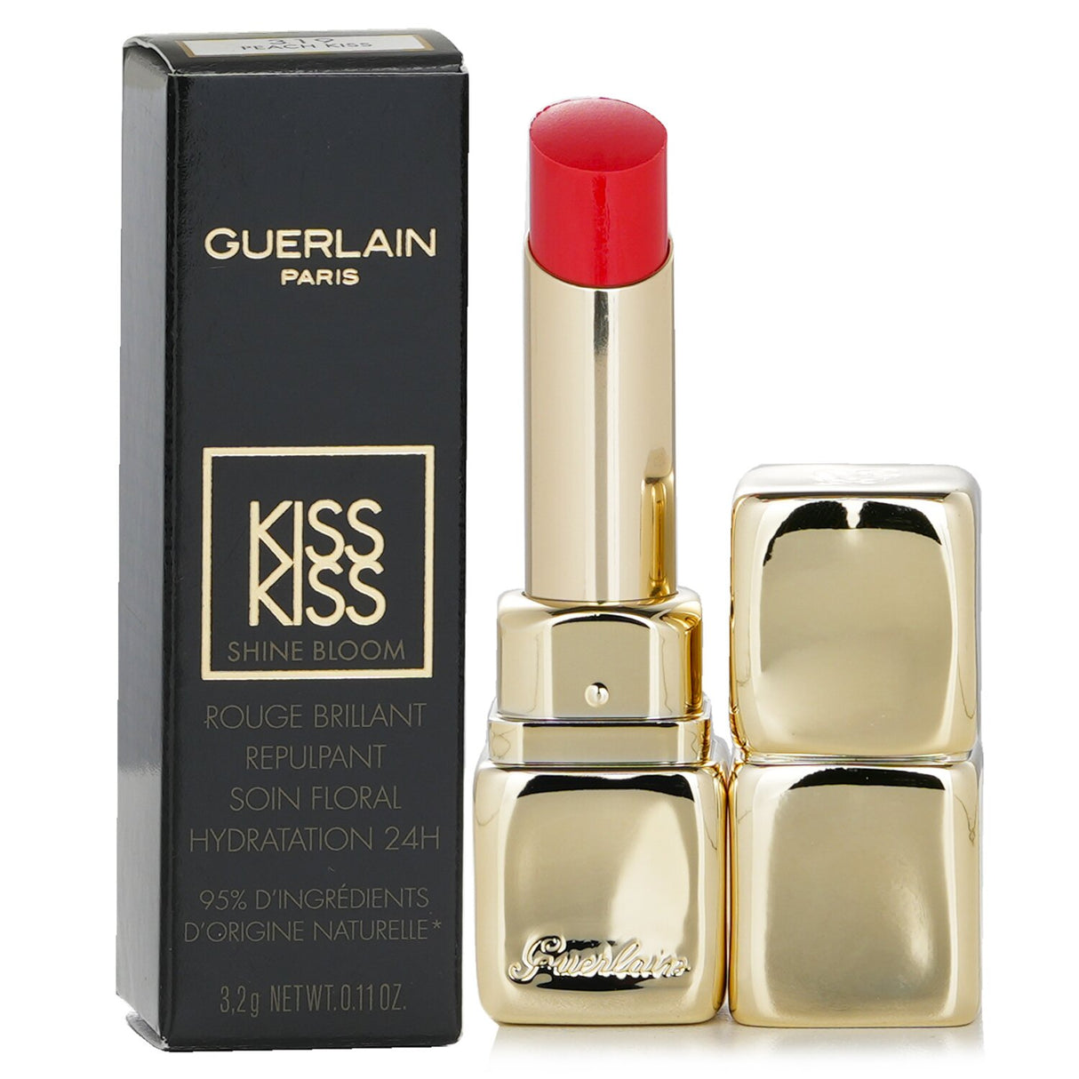 Guerlain - KissKiss Shine Bloom Lipstick - # 319 Peach Kiss  - 3.2g/0.11oz