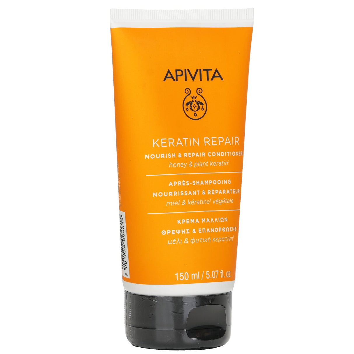 Apivita's 150ml Keratin Repair Conditioner with honey deeply nourishes and repairs dry, damaged hair for soft, hydrated locks.