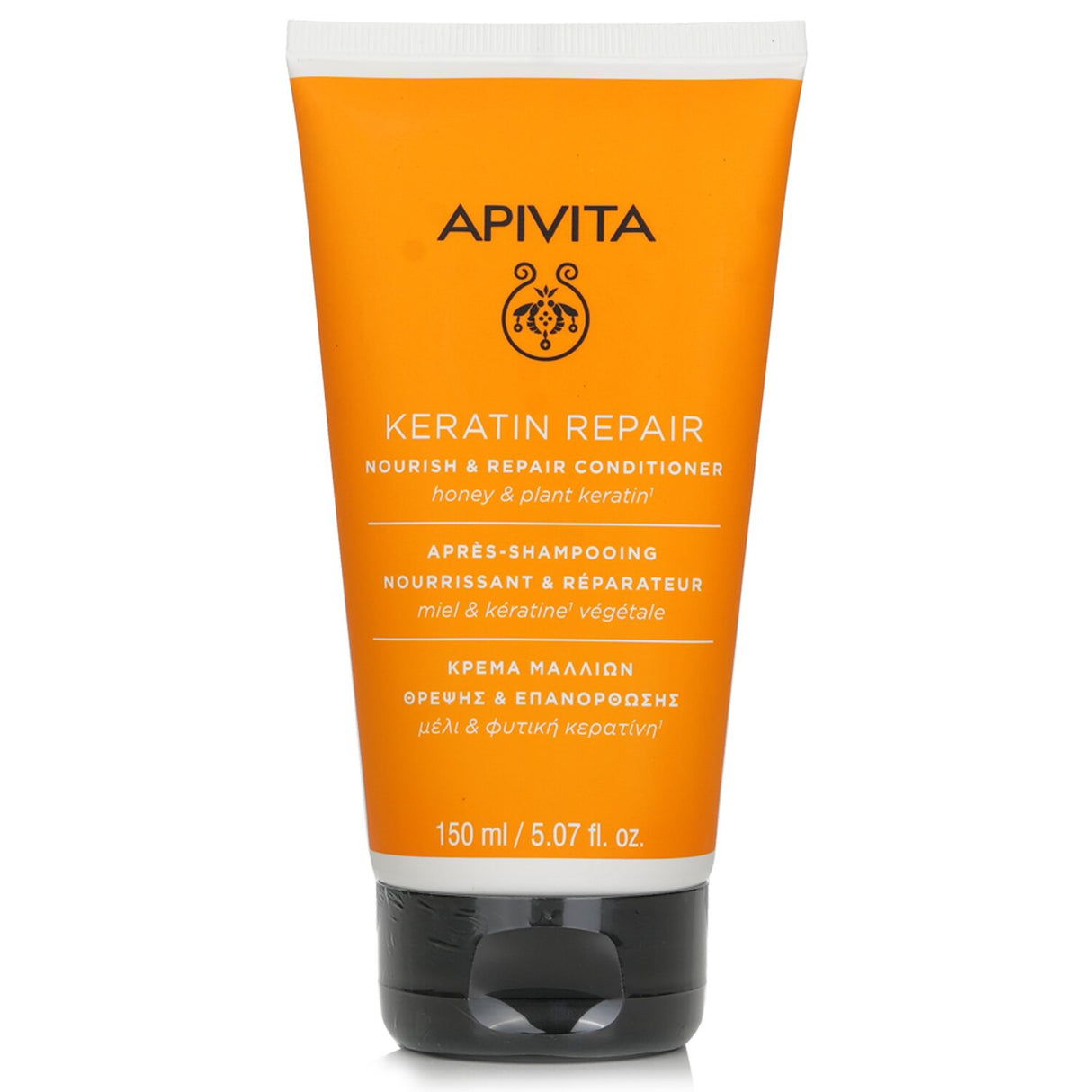 Apivita Keratin Repair Conditioner with honey, nourishes and repairs dry hair, enriched with natural ingredients for soft, healthy locks.