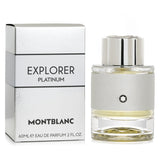 Montblanc Explorer Platinum Eau De Parfum 60ml, a sophisticated fragrance with vibrant citrus, woods, and sensual amber notes.