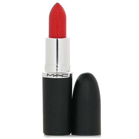 MAC Silky Matte Lipstick in #Lady Danger, vibrant red, smooth finish, 3.5g, perfect for bold, confident looks.