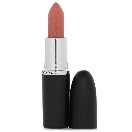 Ultra-smooth MAC Kinda Sexy lipstick in sleek tube for bold, long-lasting, matte color suitable for any occasion.