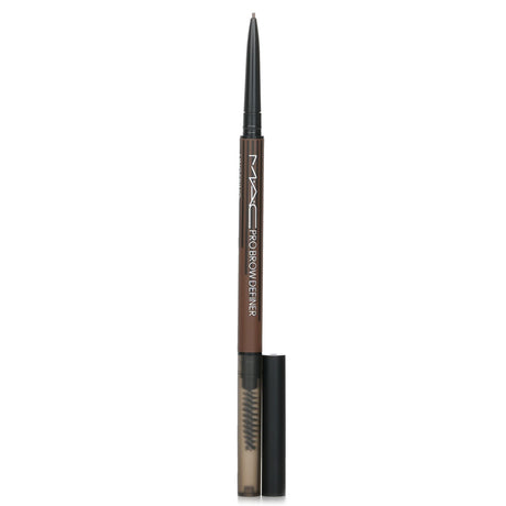 MAC Pro Brow Definer pencil in #Lingering with 1MM precision tip for natural-looking, defined brows in soft taupe-brown.