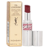 YSL Loveshine Lipstick #154 Love Berry in 3.2g, offering rich color, dazzling shine, and hydration for beautiful lips.