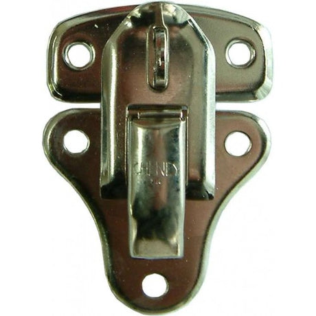 Nickel-plated suitcase catch Cheney N.P. Carded No. 3400, 62mm, durable and elegant, perfect for securing luggage.