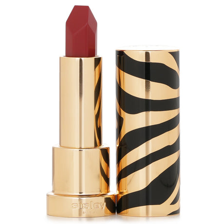 Luxurious red lipstick offering intense color, hydration, and a satin finish with a smooth, comfortable texture.